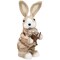 Northlight Boy Easter Rabbit Figurine with Plaid Jacket - 12" - Beige